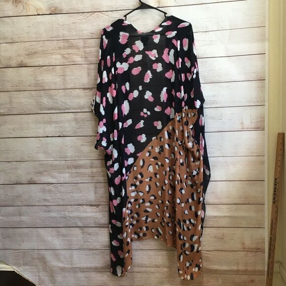 RACHEL ROY KIMONO IN MIXED LEOPARD PRINT - Picture 7 of 9